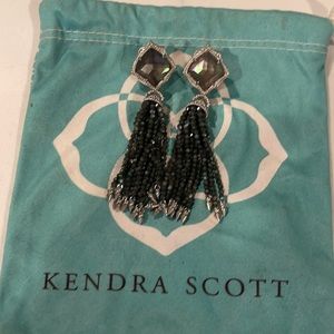 Misha Earrings in Black Mother of Pearl